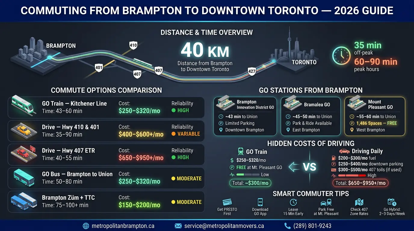 The Reality of Commuting from Brampton to Downtown Toronto in 2026