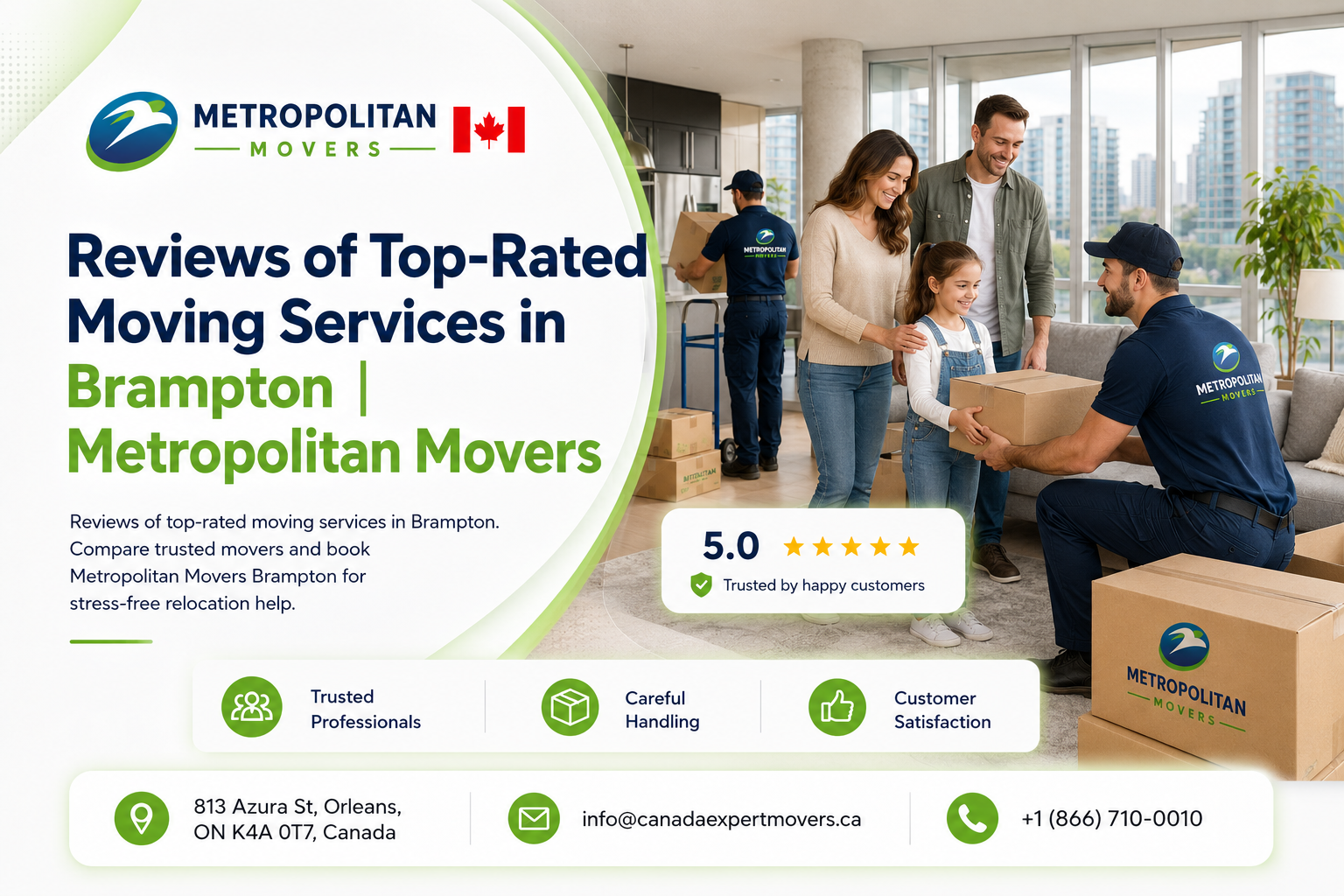 Reviews of top-rated moving services in Brampton